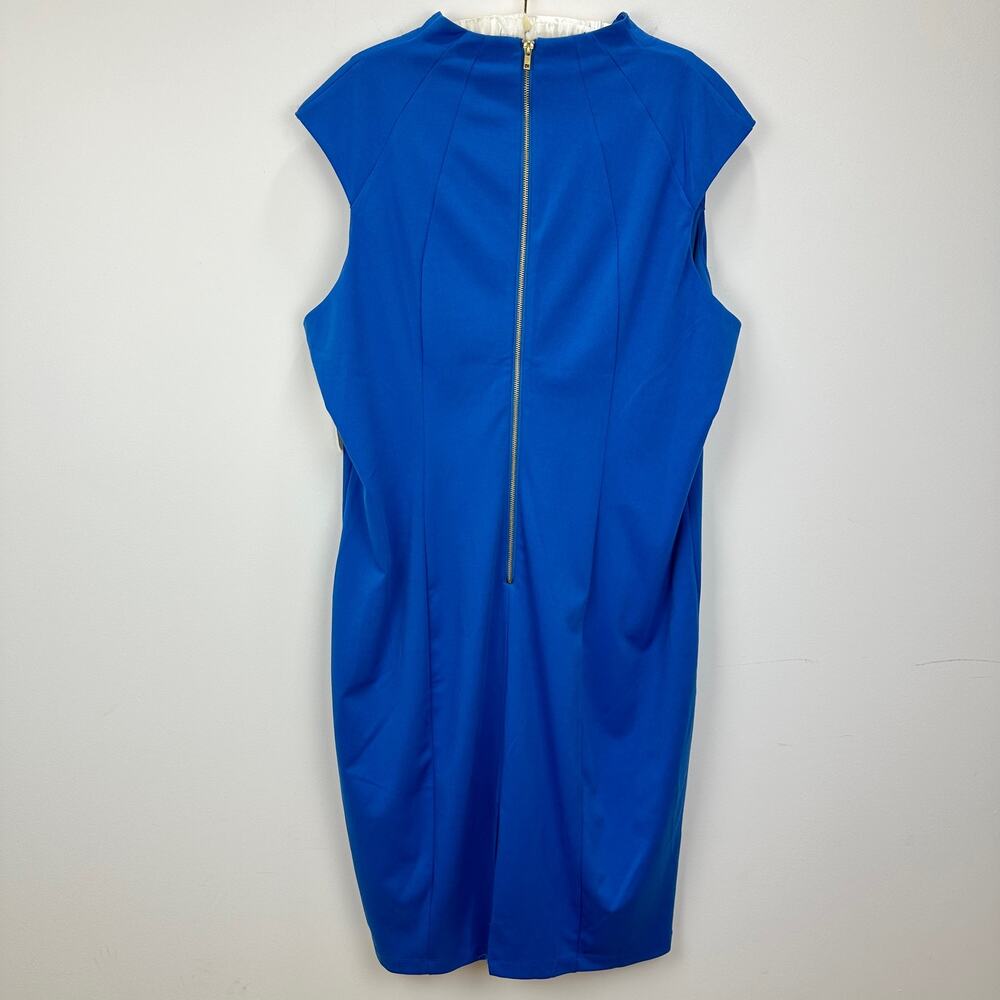 Alexia Admor Sheath Dress Cobalt Blue Cocktail Office Knee Length Classic 3X NWT - Picture 9 of 9